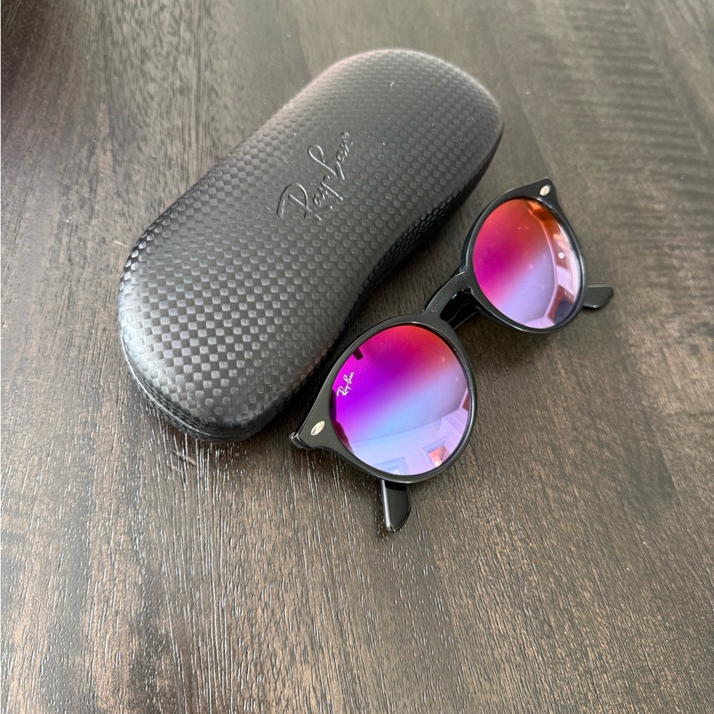 Ray-Ban Black Frames With Pink Gradient Lenses - image 7